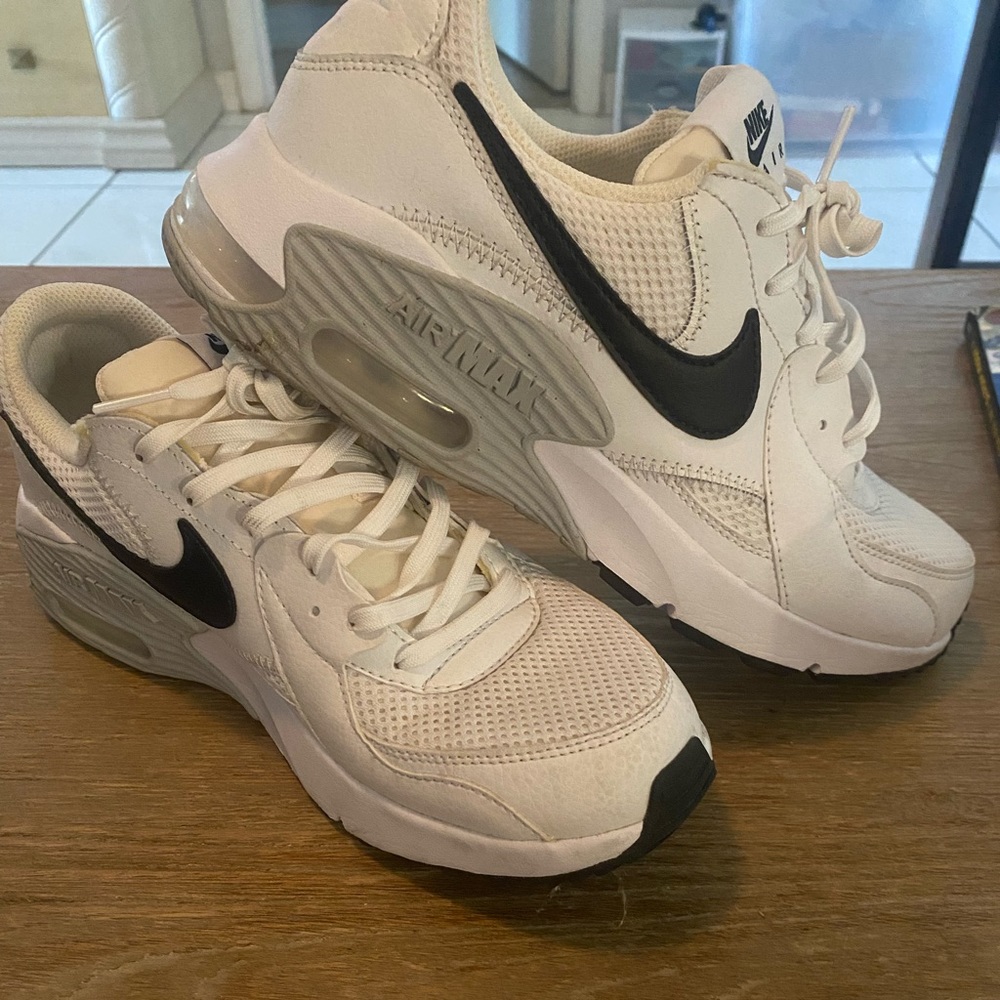 White and black Nike air max